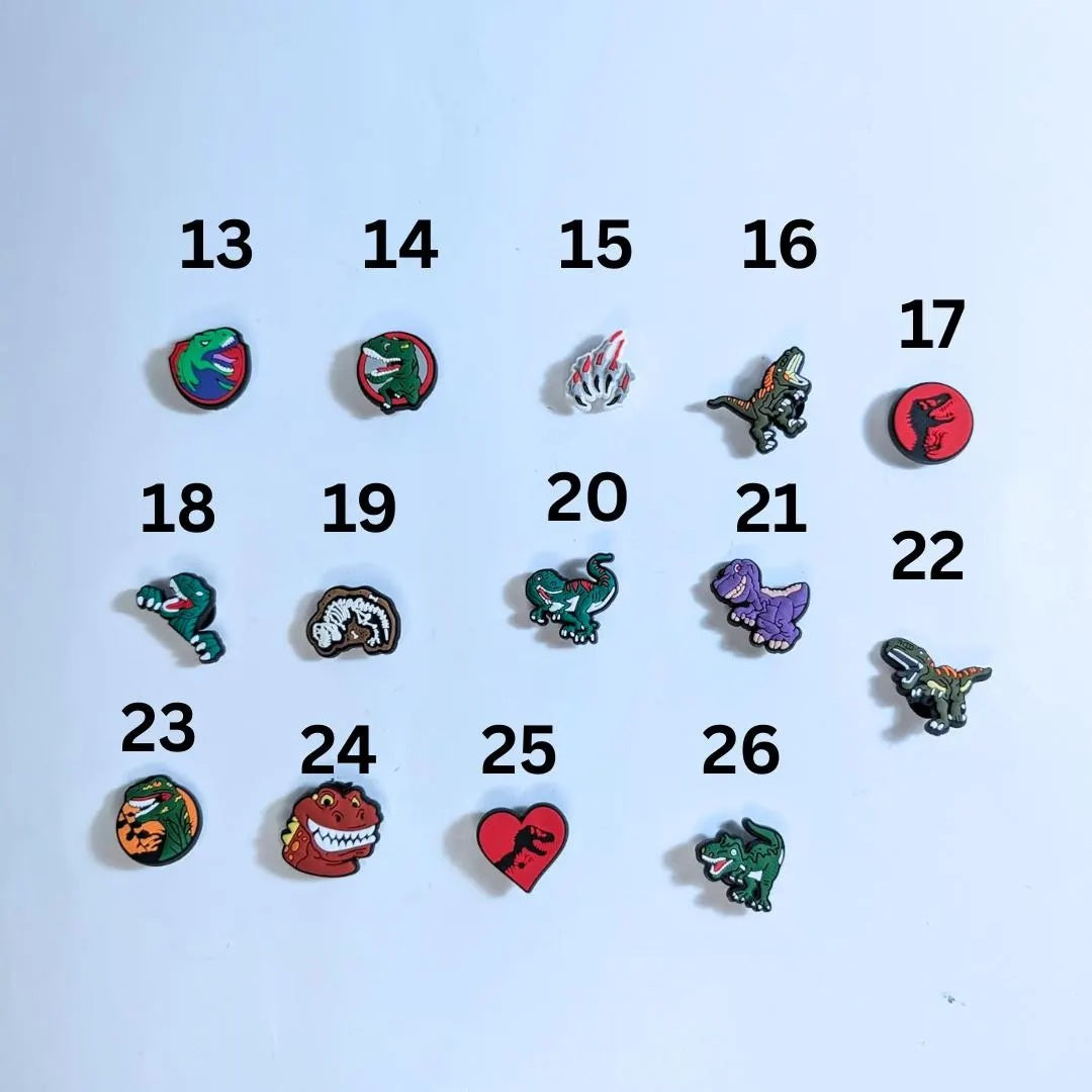 Dino shoe charms