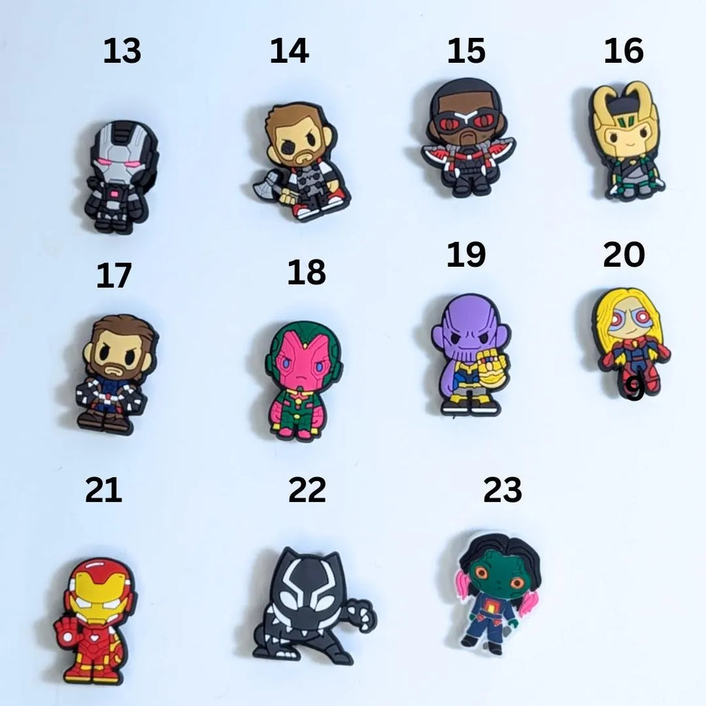 Movie inspired shoe charms