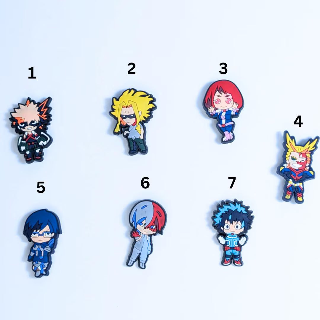 Japanese anime inspired shoe charms