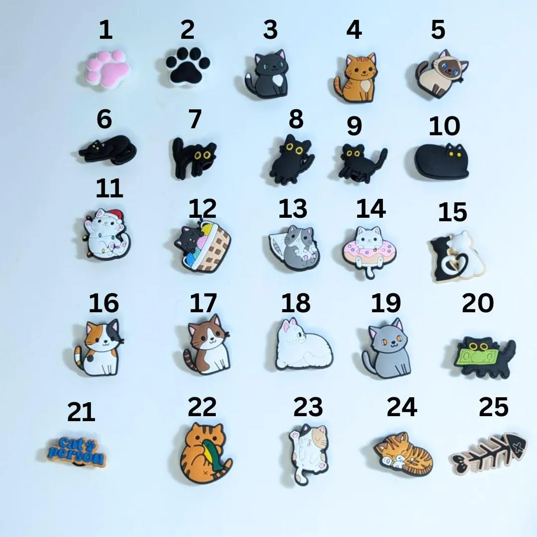 Cat shoe charms