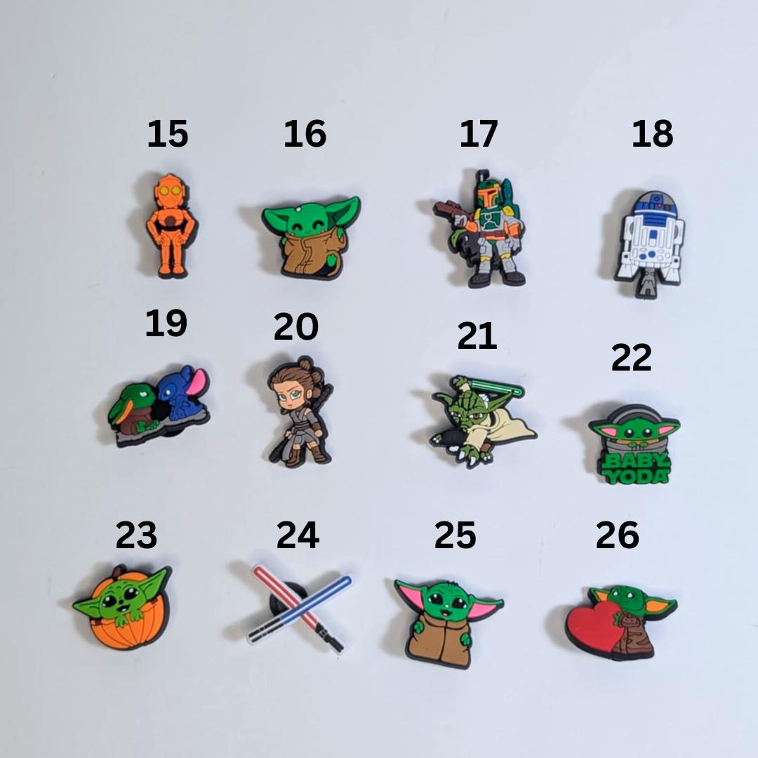 Movie inspired shoe charms