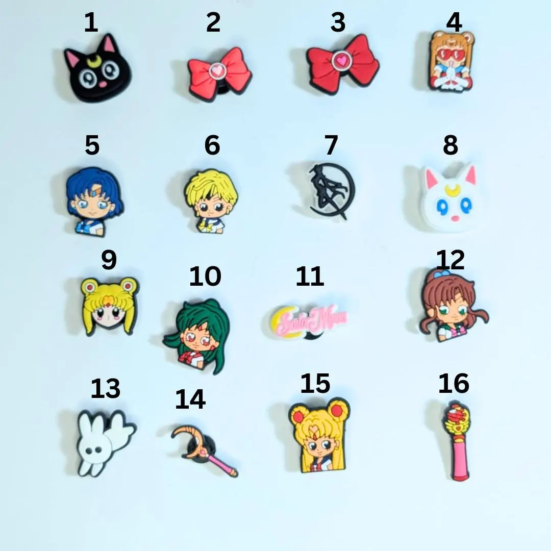 Japanese anime inspired shoe charms