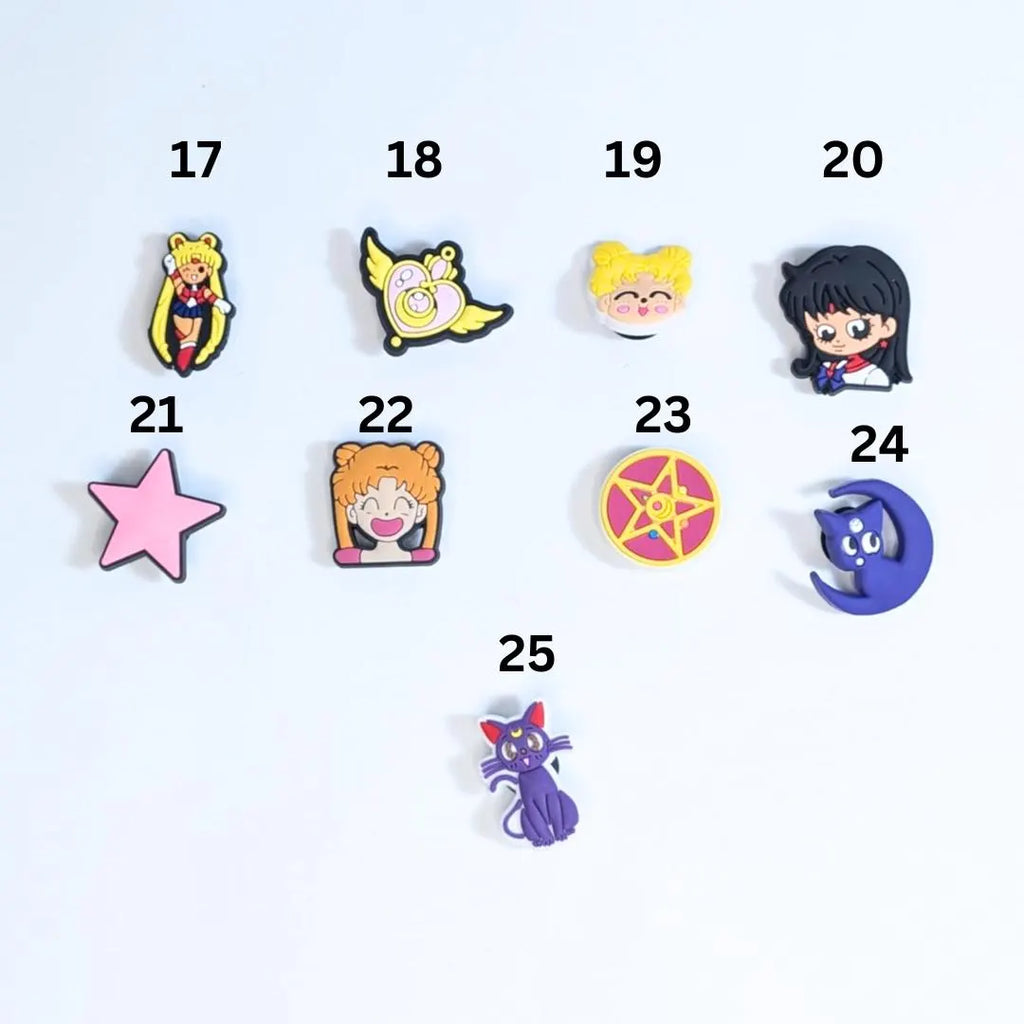Japanese anime inspired shoe charms