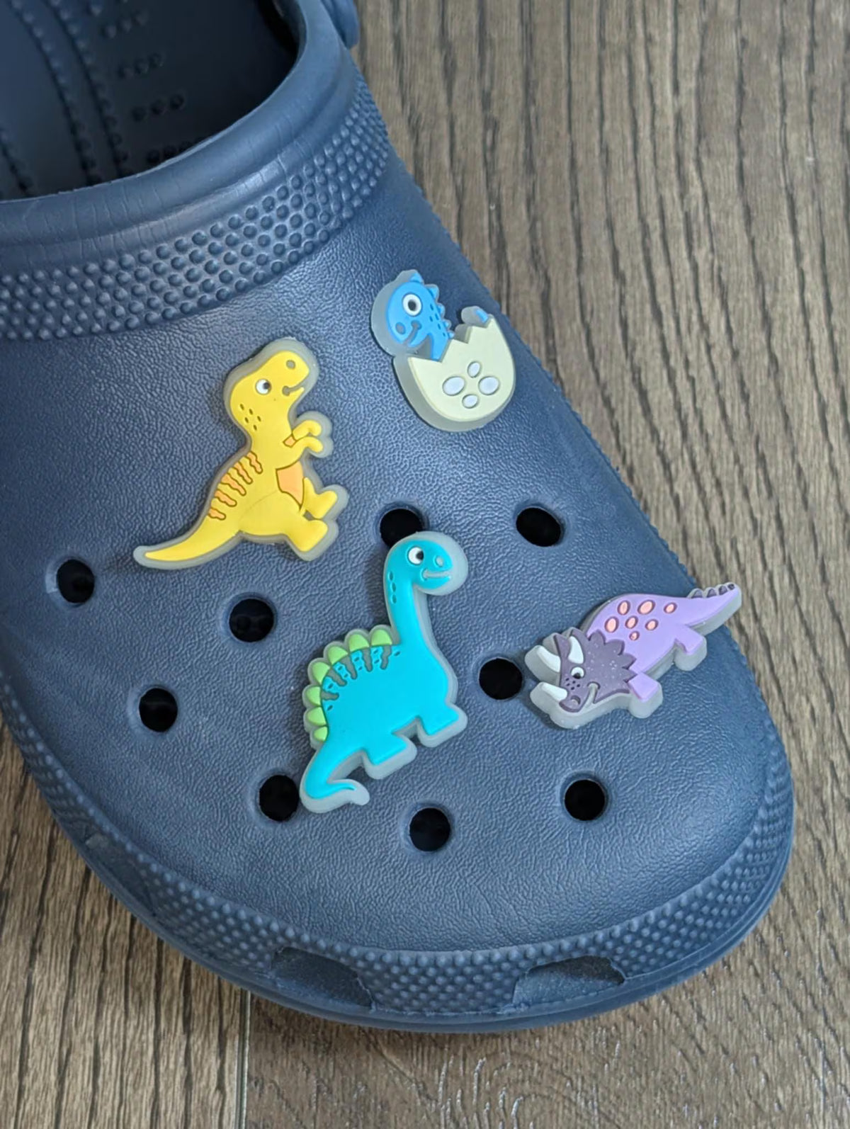 Dino shoe charms / Glow in the dark.