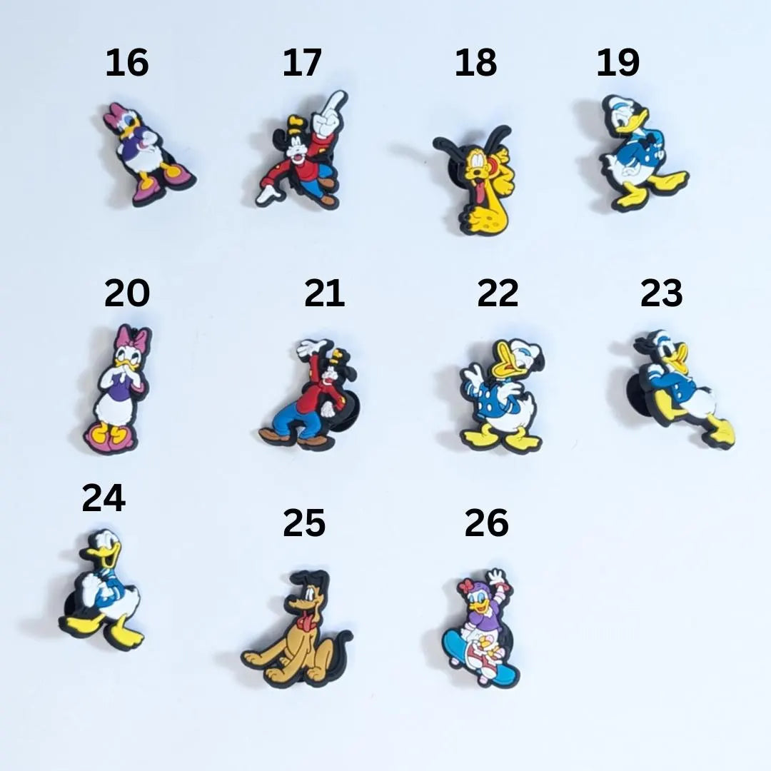 Cartoon inspired shoe charms