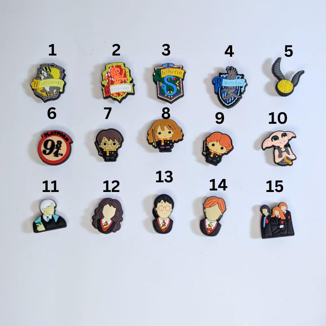 Movie inspired shoe charms