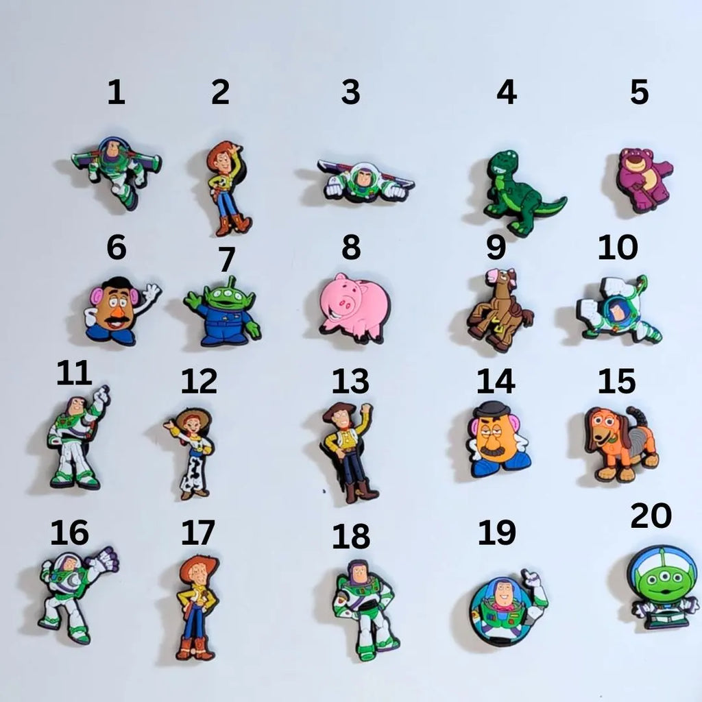 Movie inspired shoe charms