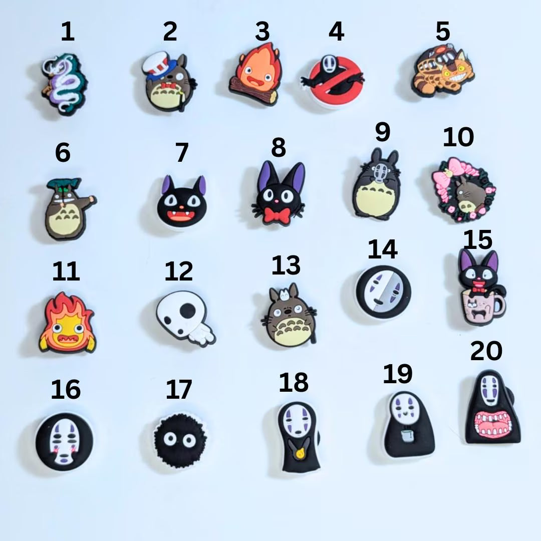 Movie inspired shoe charms