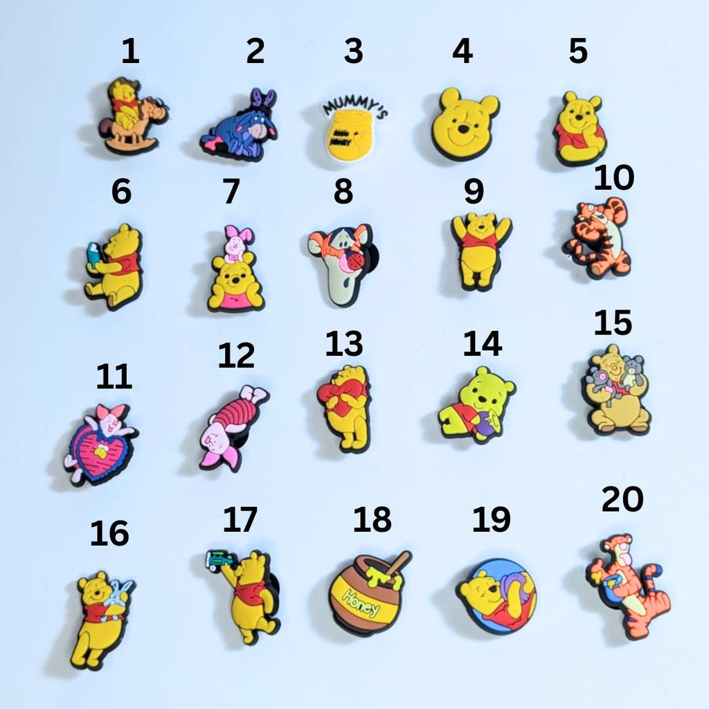 Cartoon inspired shoe charms