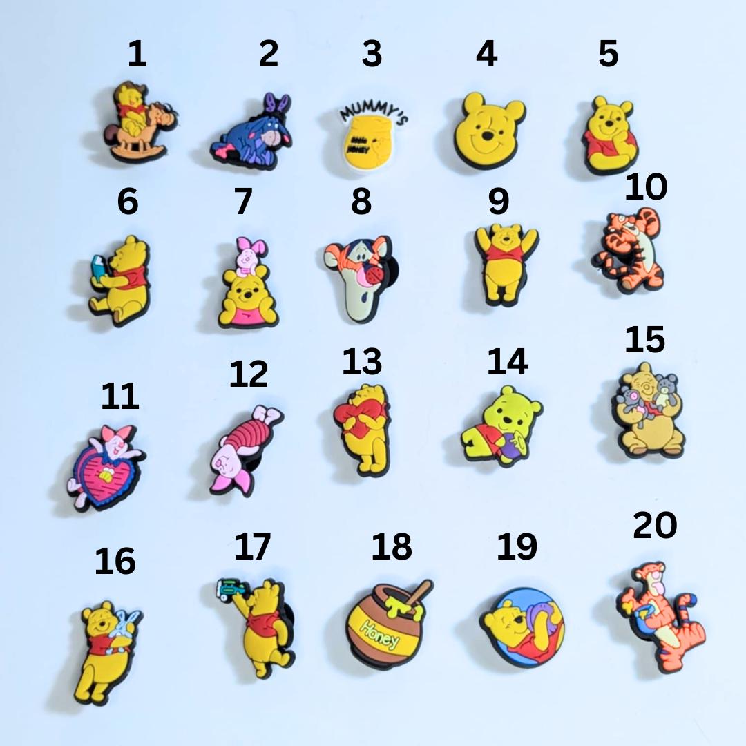 Cartoon inspired shoe charms
