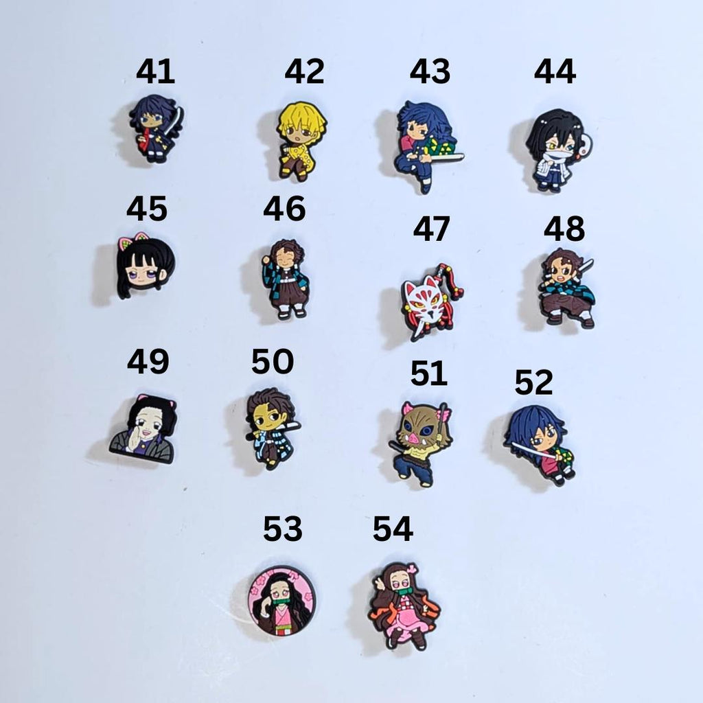 Japanese anime inspired shoe charms