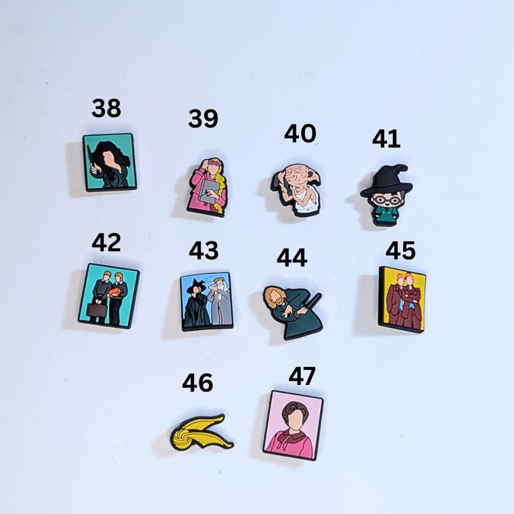 Movie inspired shoe charms