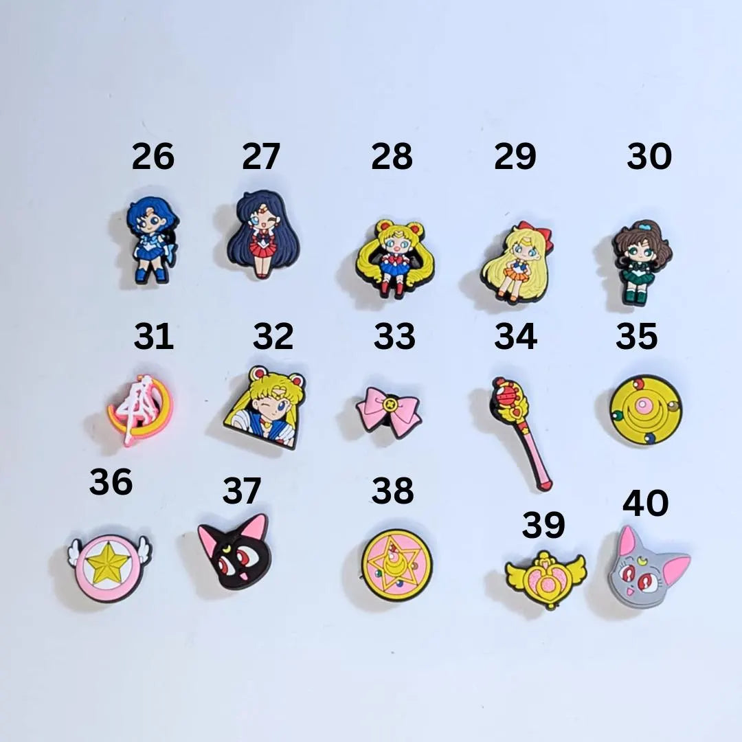 Japanese anime inspired shoe charms