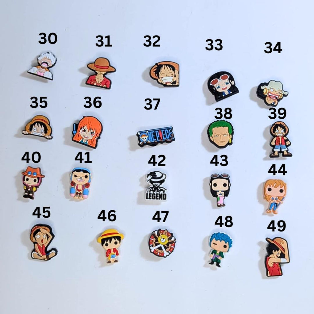 Japanese anime inspired shoe charms
