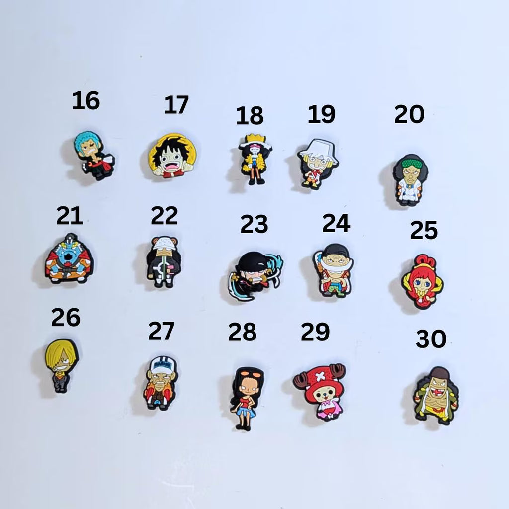 Japanese anime inspired shoe charms