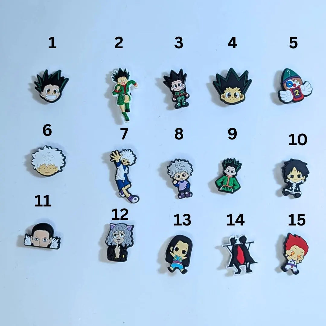Japanese anime inspired shoe charms