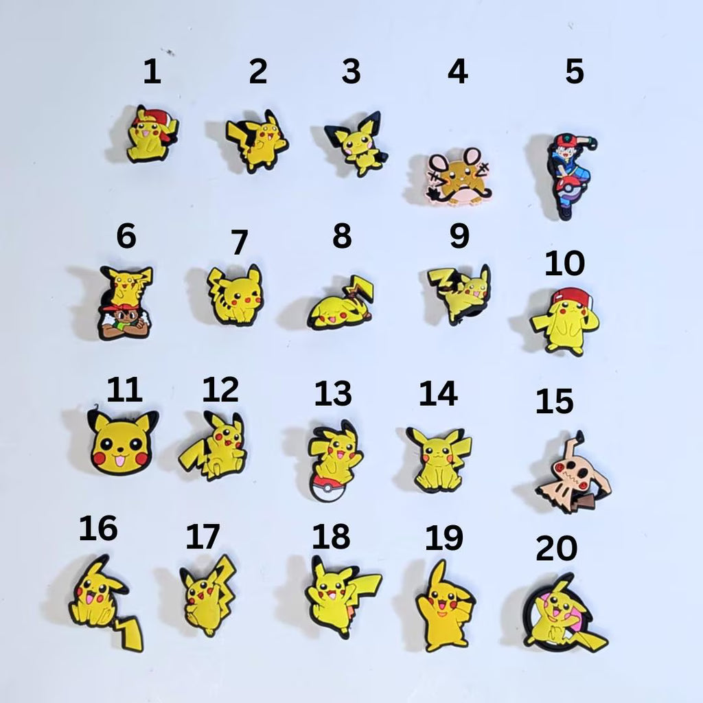 Japanese anime inspired shoe charms