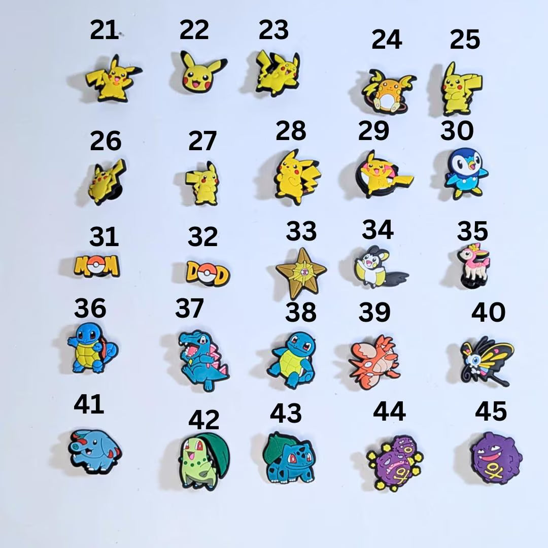 Japanese anime inspired shoe charms