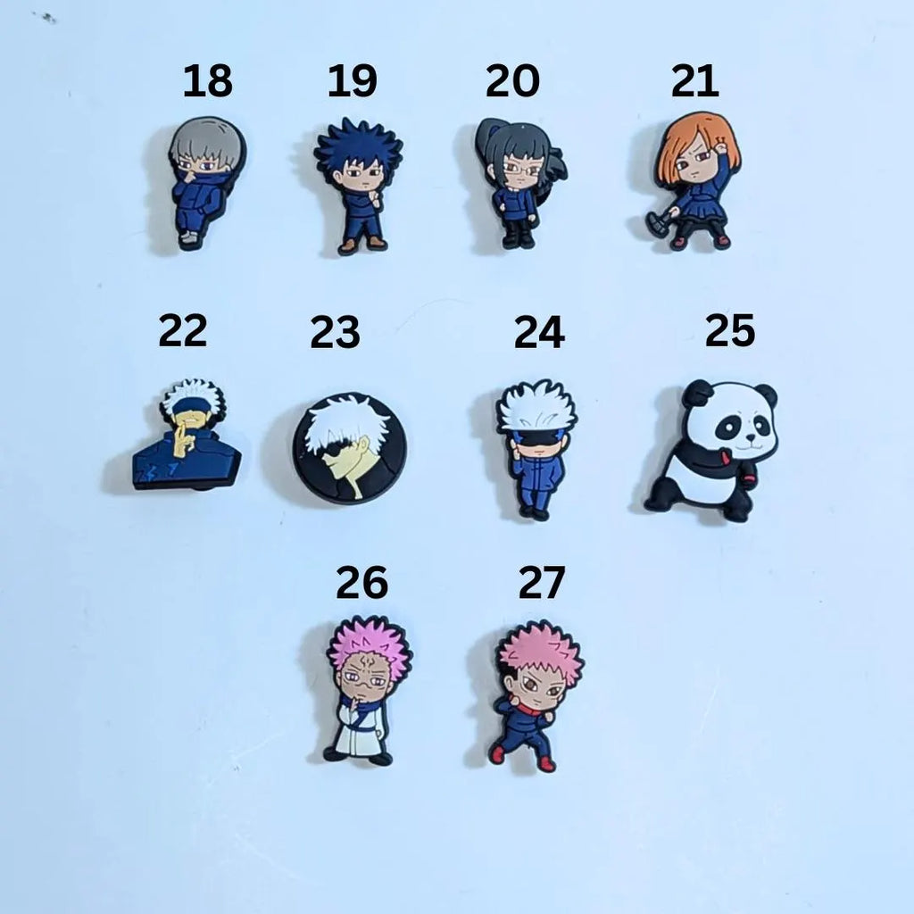 Japanese anime inspired shoe charms