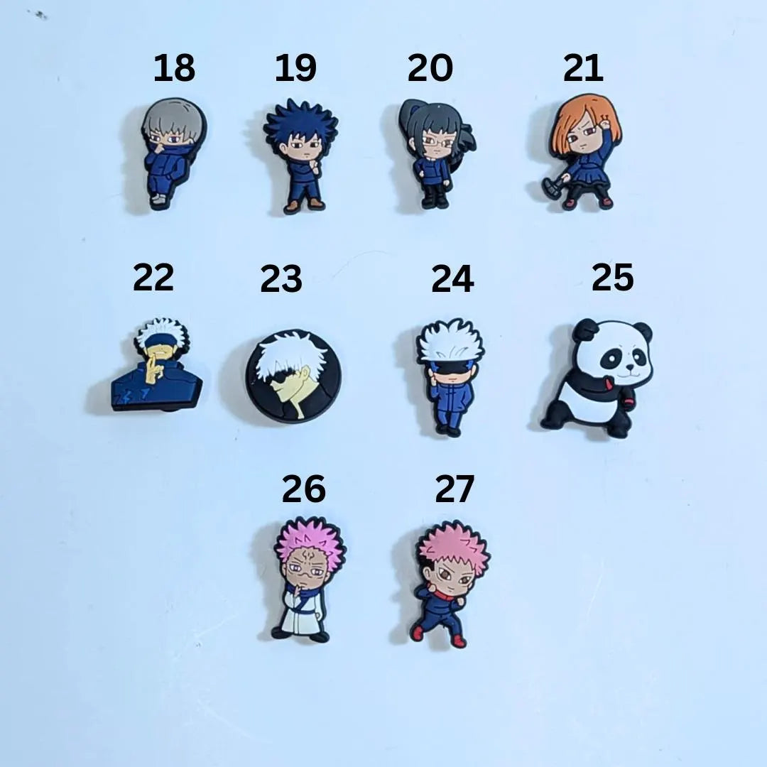 Japanese anime inspired shoe charms