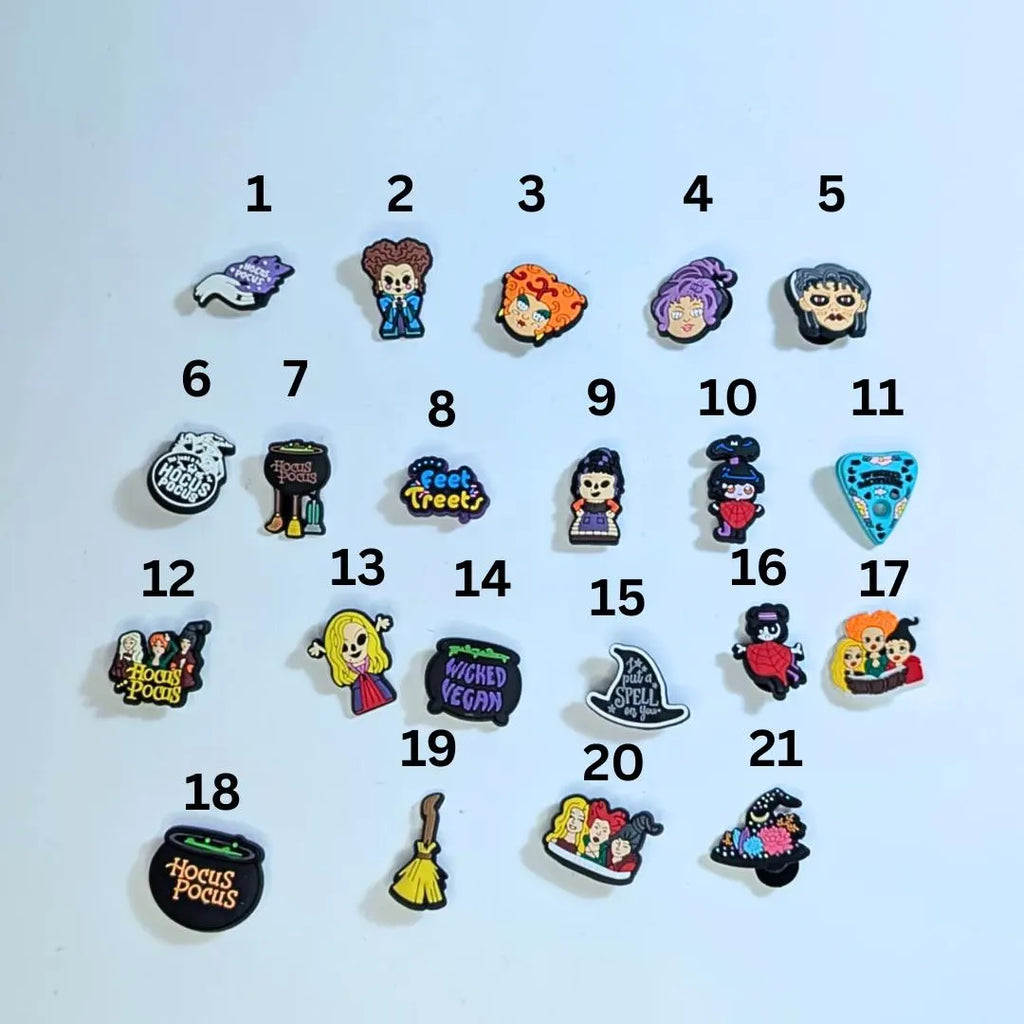 Movie inspired shoe charms