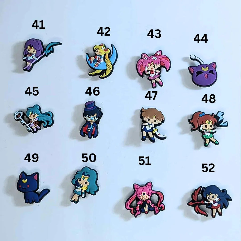 Japanese anime inspired shoe charms