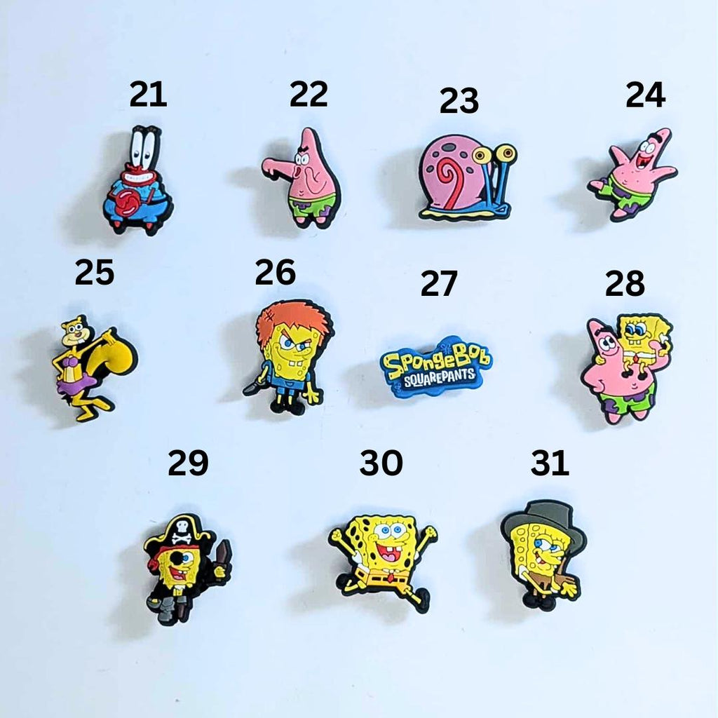 Cartoon inspired shoe charms