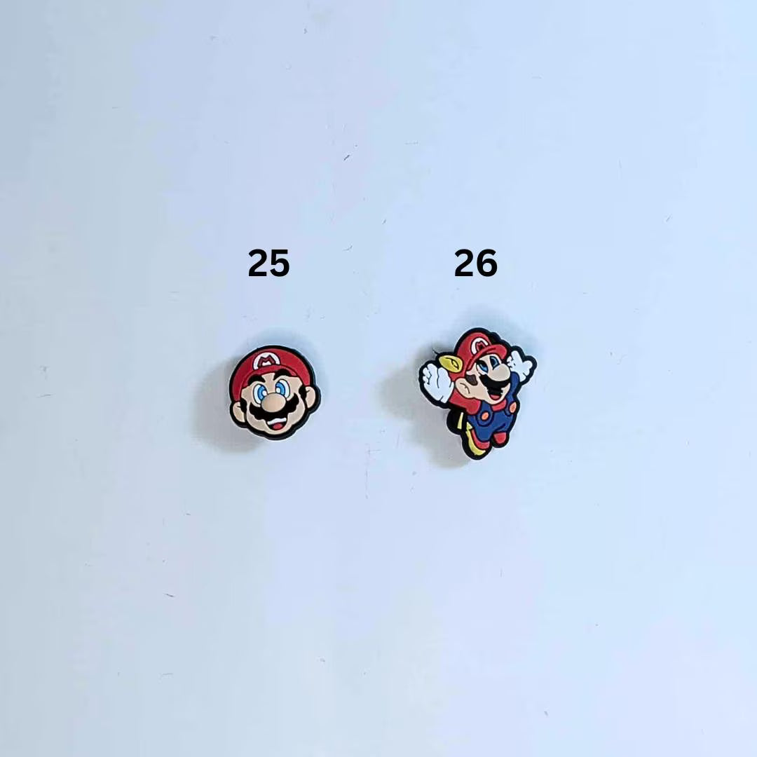 Video game inspired shoe charms