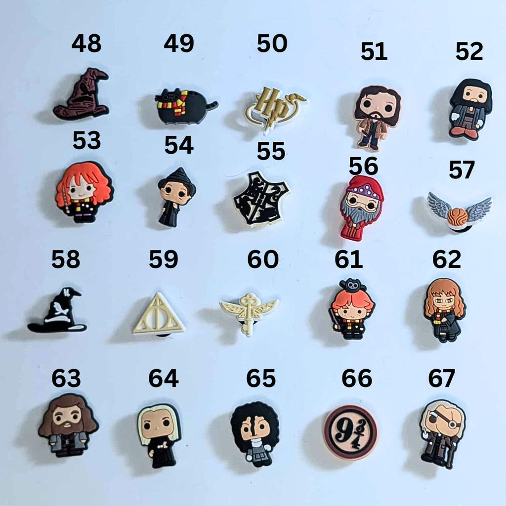 Movie inspired shoe charms