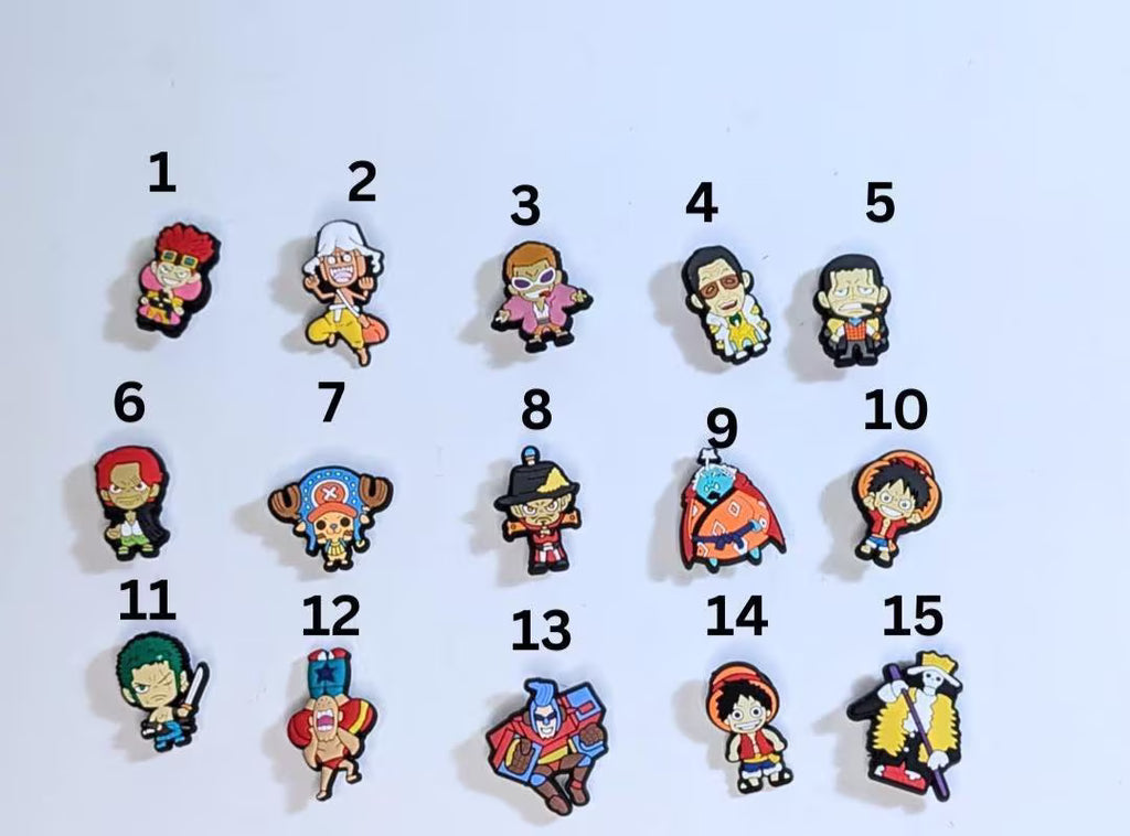 Japanese anime inspired shoe charms