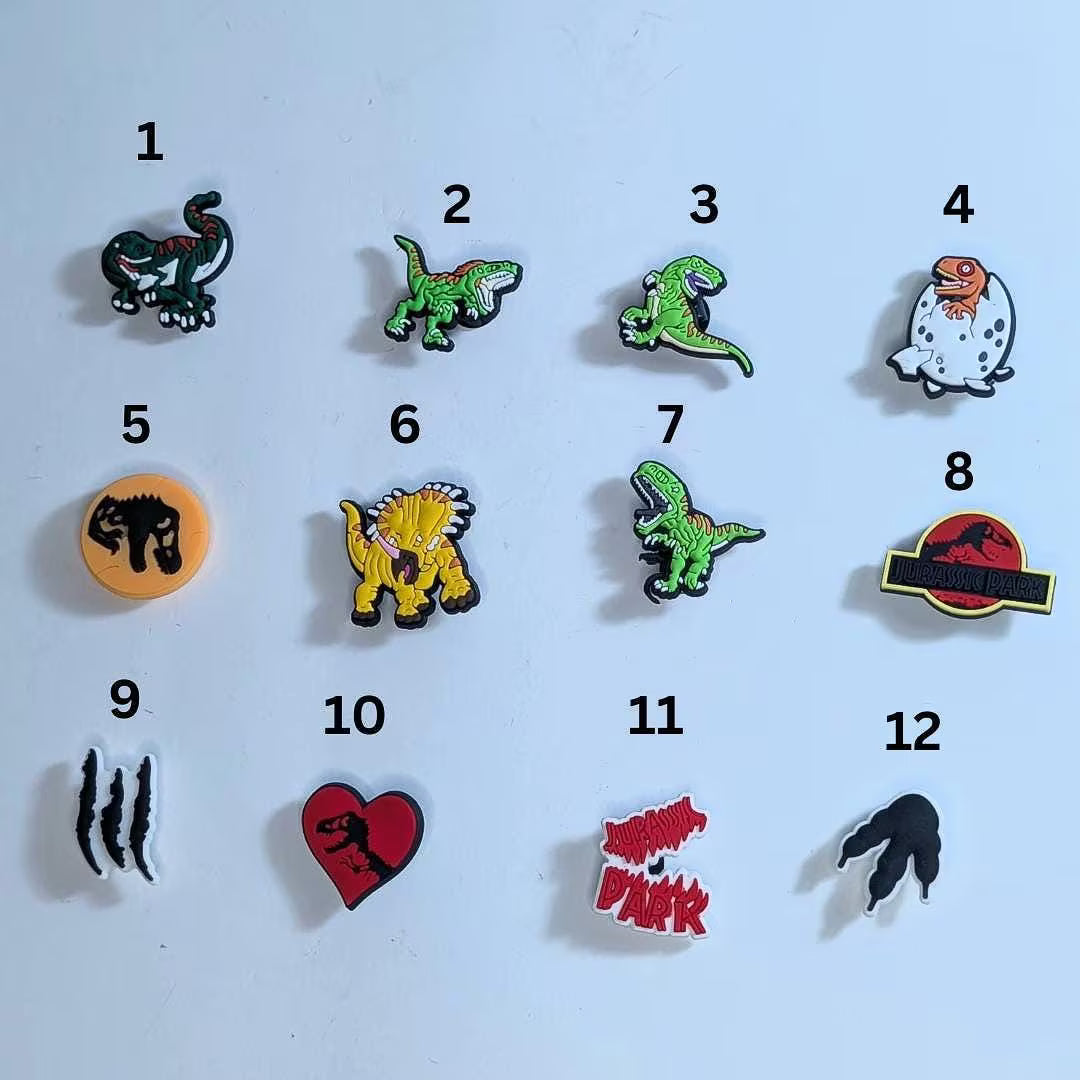 Dino shoe charms