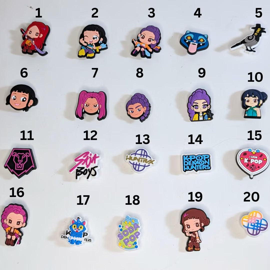 Movie inspired shoe charms