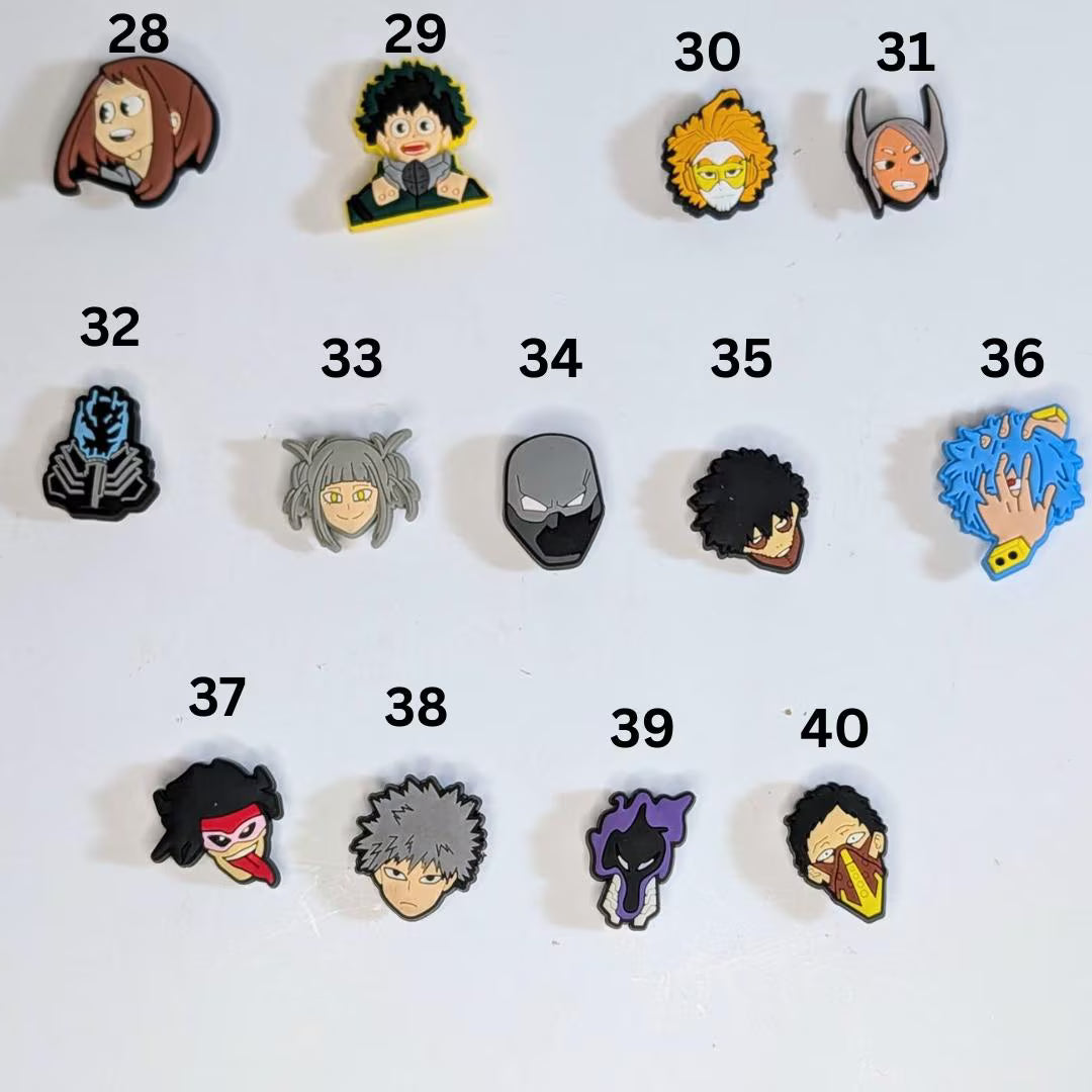 Japanese anime inspired shoe charms