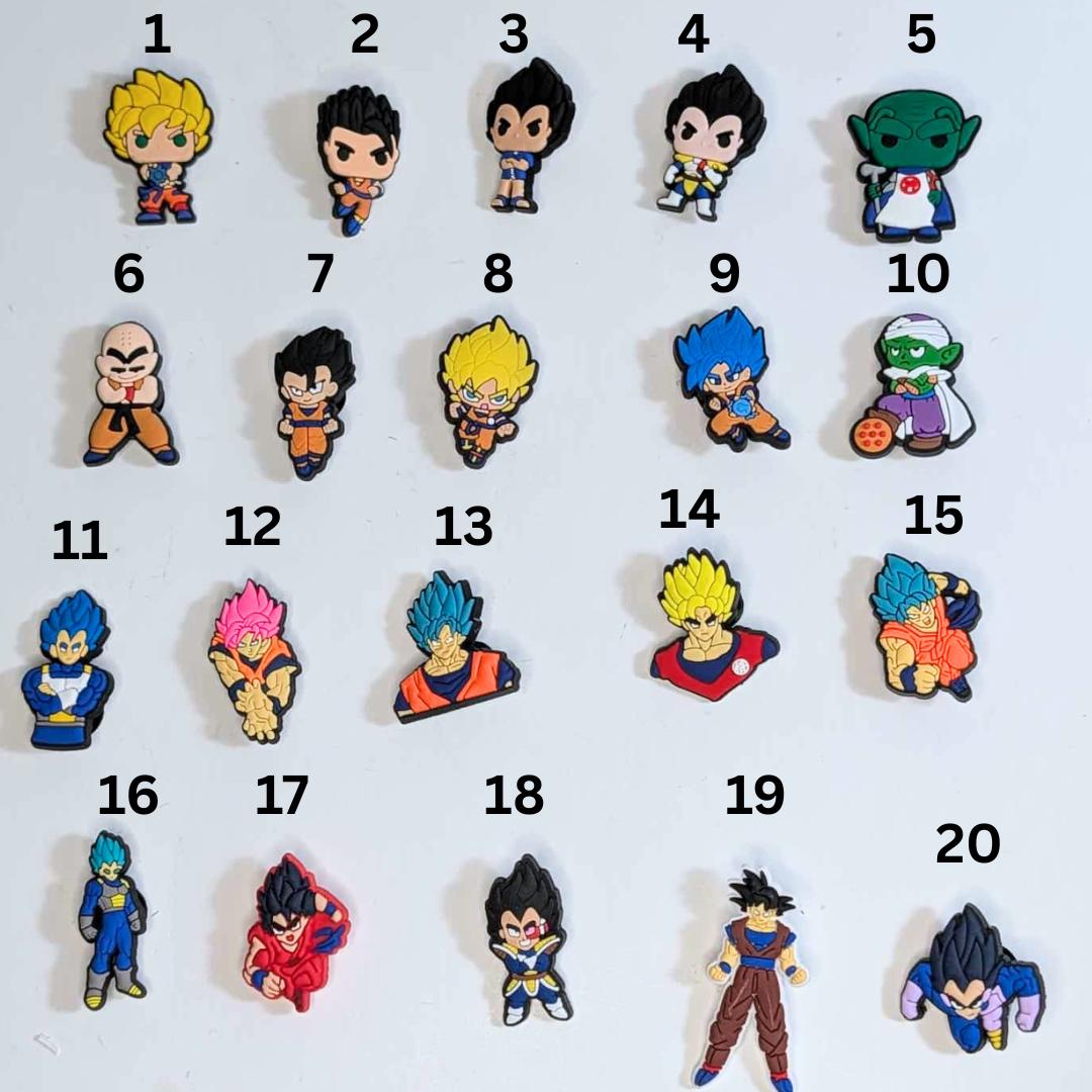 Japanese anime inspired shoe charms