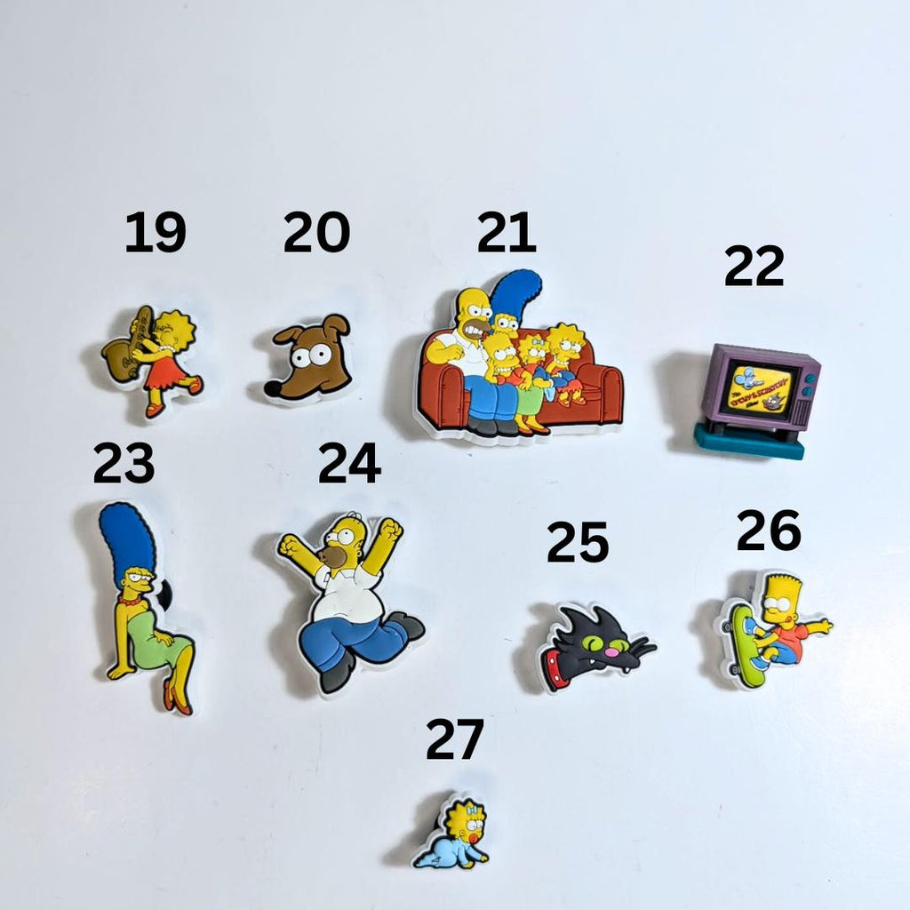 Cartoon inspired shoe charms