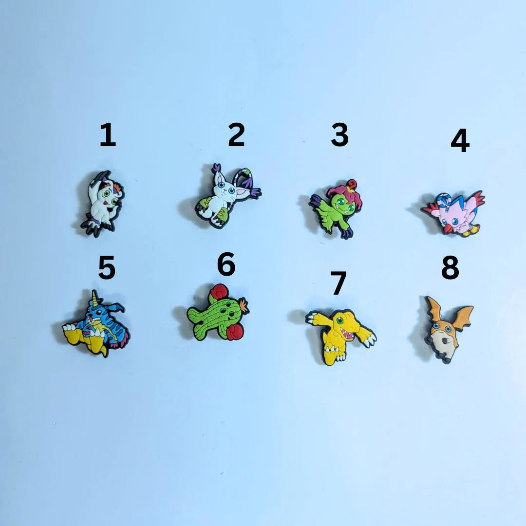 Japanese cartoon inspired shoe charms