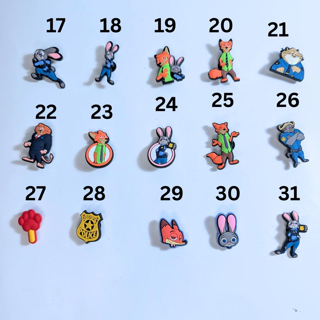 Movie inspired shoe charms
