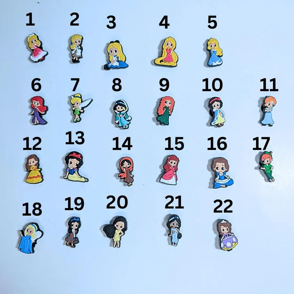 Cartoon inspired shoe charms