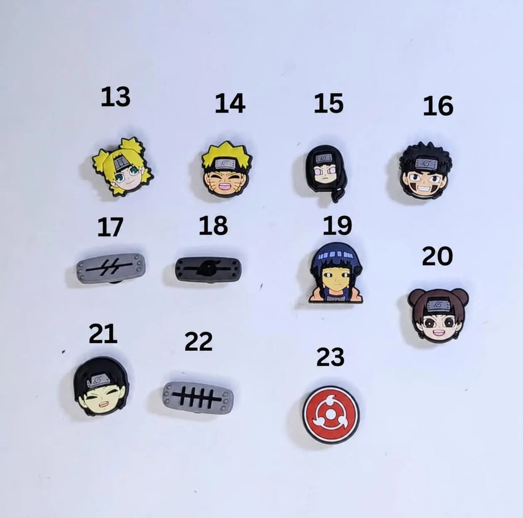 Japanese anime inspired shoe charms