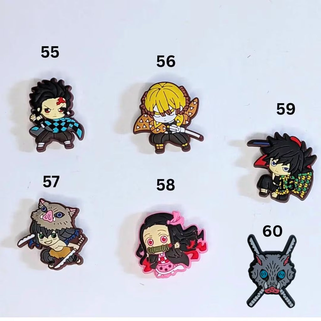 Japanese anime inspired shoe charms