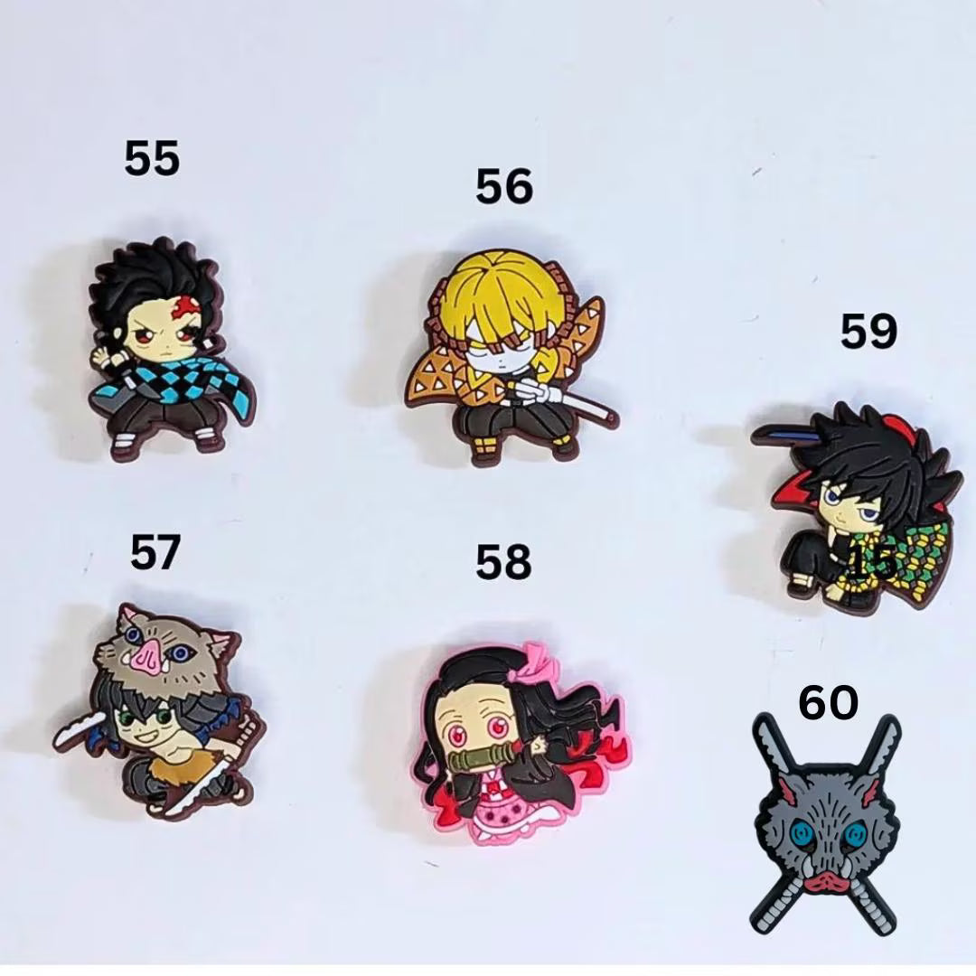 Japanese anime inspired shoe charms