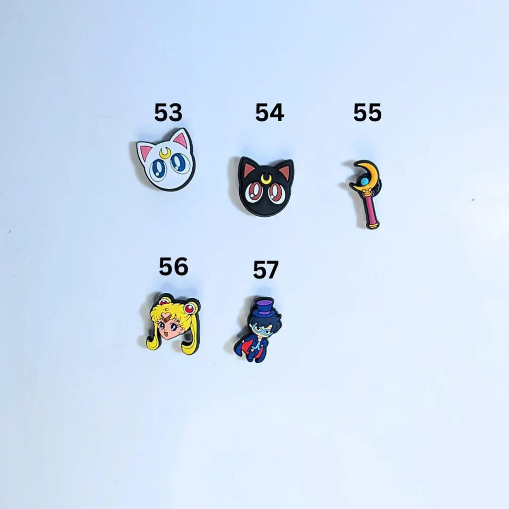 Japanese anime inspired shoe charms