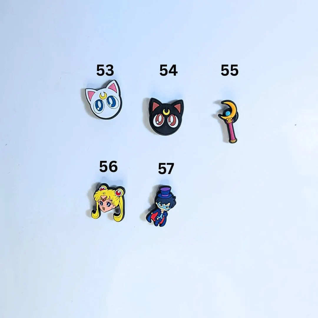 Japanese anime inspired shoe charms