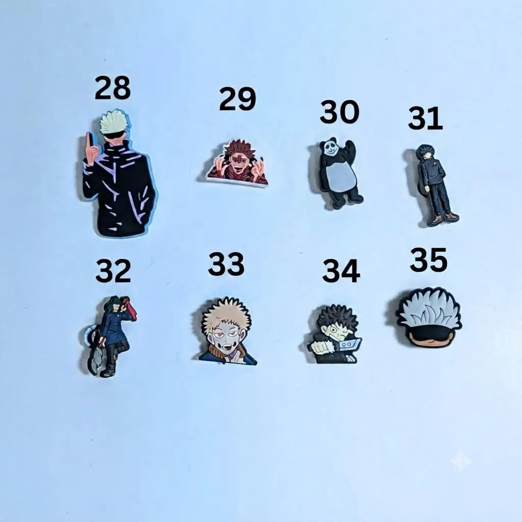 Japanese anime inspired shoe charms