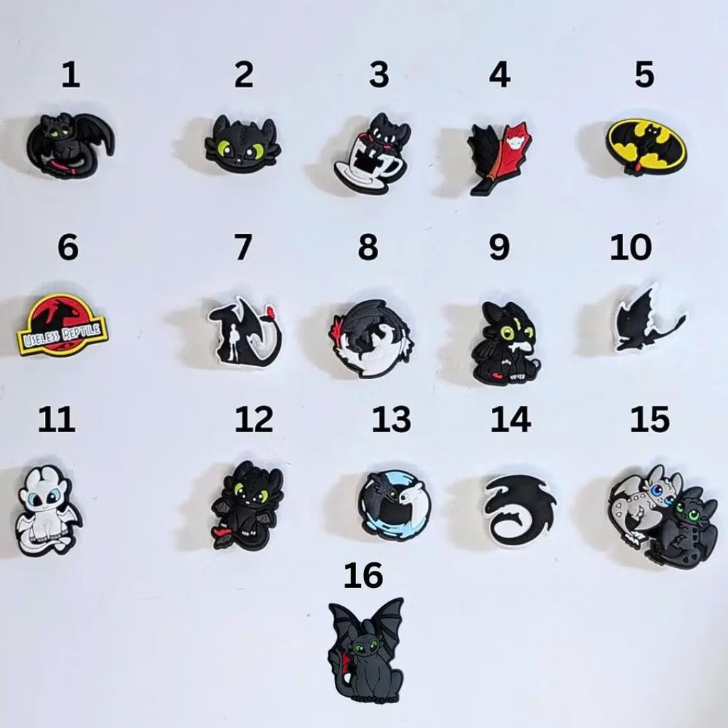 Movie inspired shoe charms